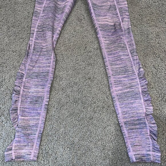 Lululemon Wunder Train Rushed Full Length Tights Leggings Lavender & Pink EUC  4 - Picture 3 of 8
